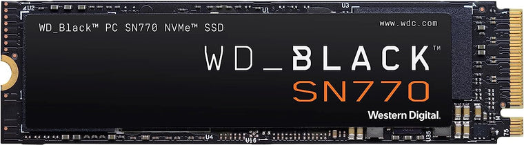 WD_BLACK 2TB SN770 Internal Gaming SSD with Gen4 PCIe and M.2 2280 Form Factor, Up to 5,150 MB/s, WDS200T3X0E