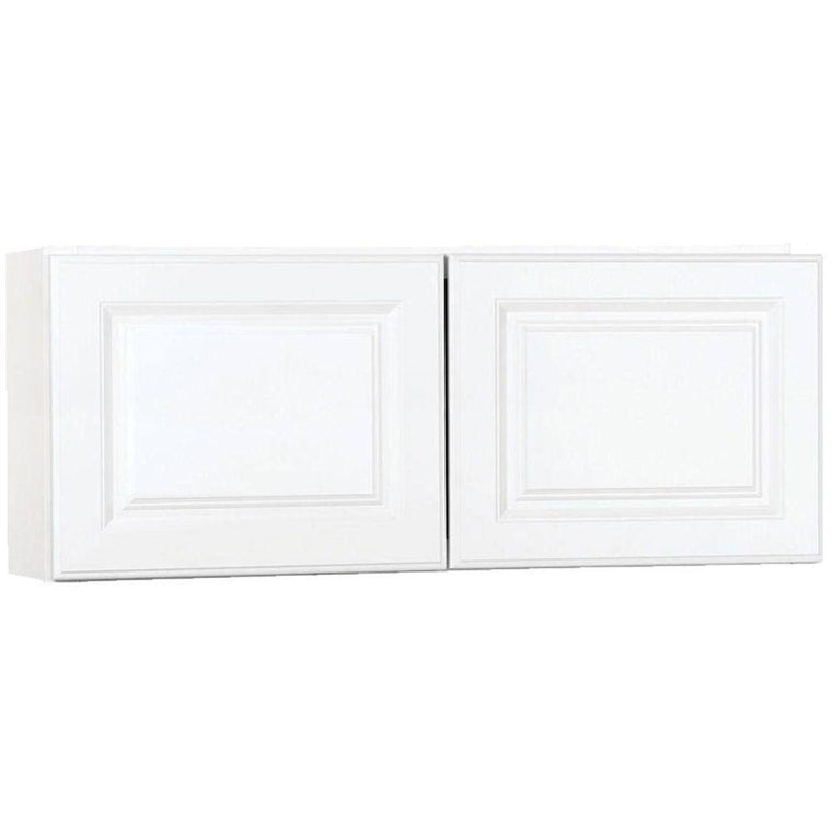 Hampton Bay 36 x 15 x 12 in. Wall Bridge Kitchen Cabinet in Satin White